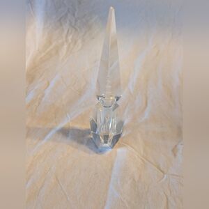 2/60$ Vintage Clear Crystal Decorative Perfume Bottle